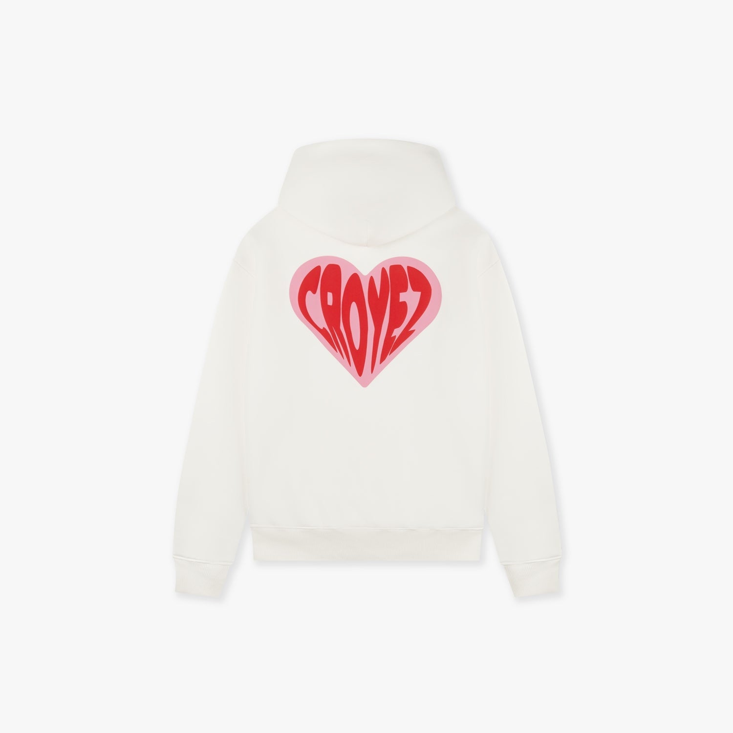 Croyez Puffed Heart Hoodie- Off White