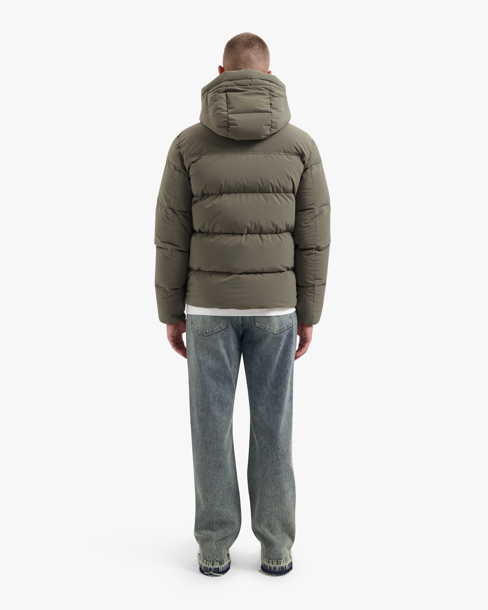 Croyez Down Puffer Jacket- Brown