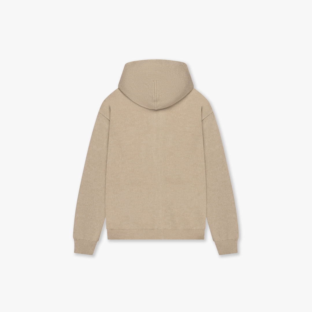 Croyez Fluffy Essence Knit Zip-Hoodie - Cream