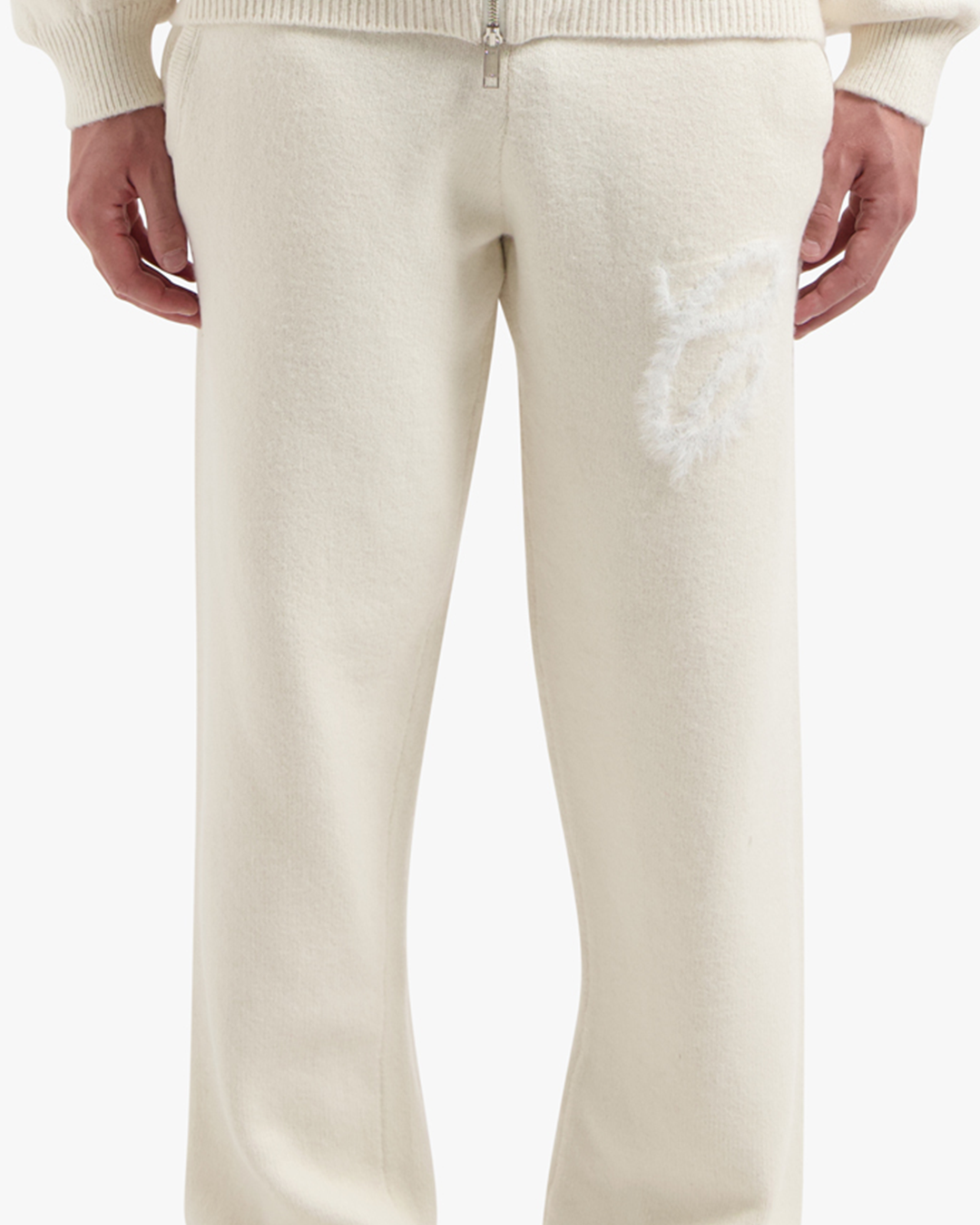 Croyez Fluffy Essence Knit Sweatpants - Cream