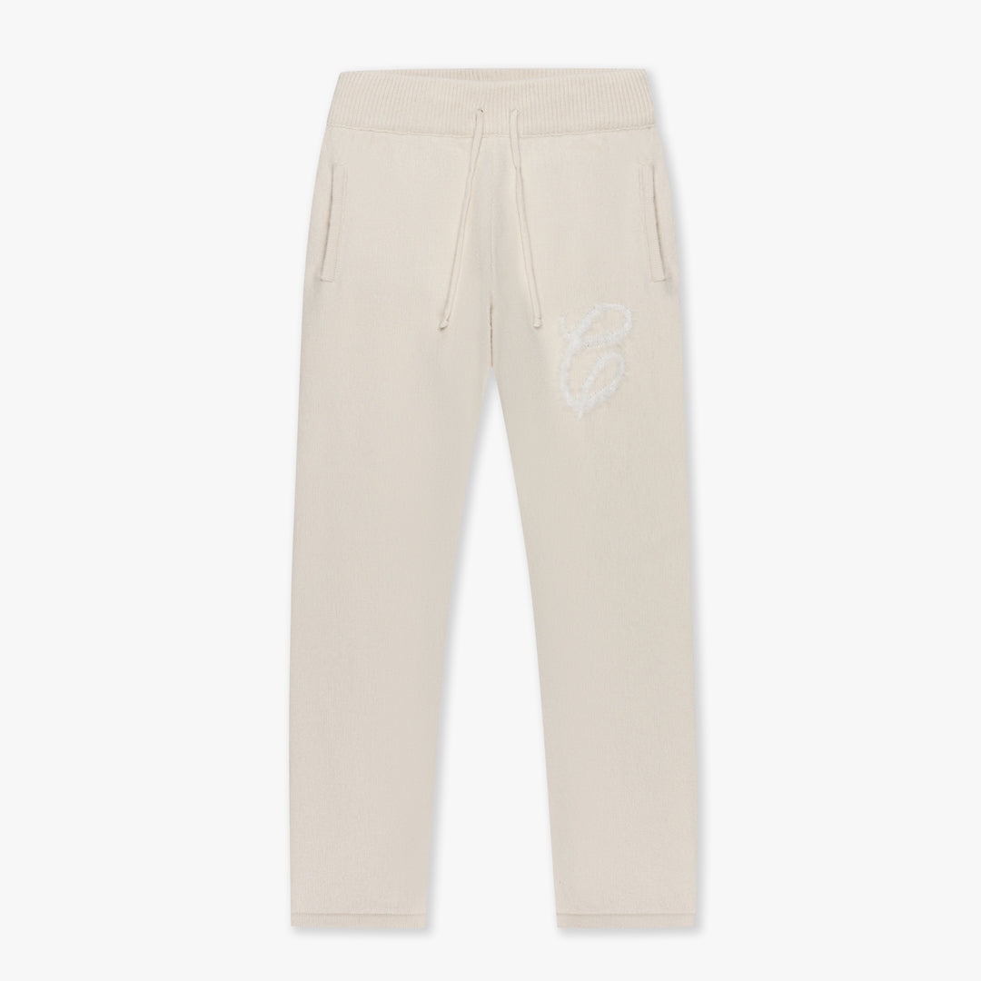Croyez Fluffy Essence Knit Sweatpants - Cream