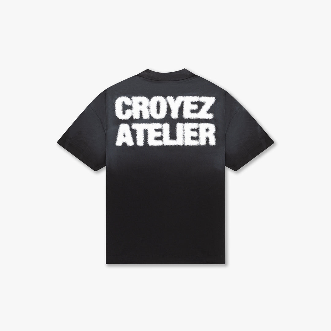 Croyez Sprayed Atelier T-Shirt- Black