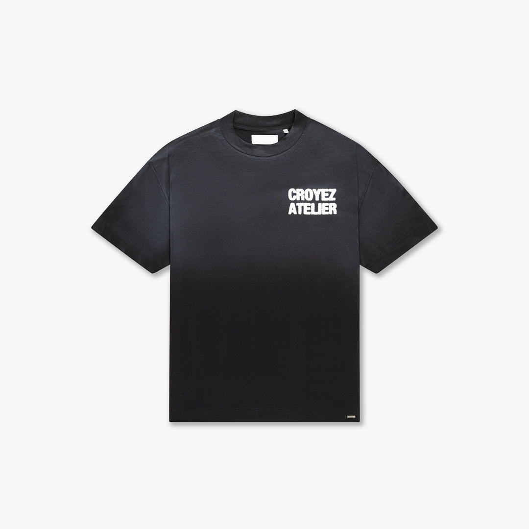 Croyez Sprayed Atelier T-Shirt- Black
