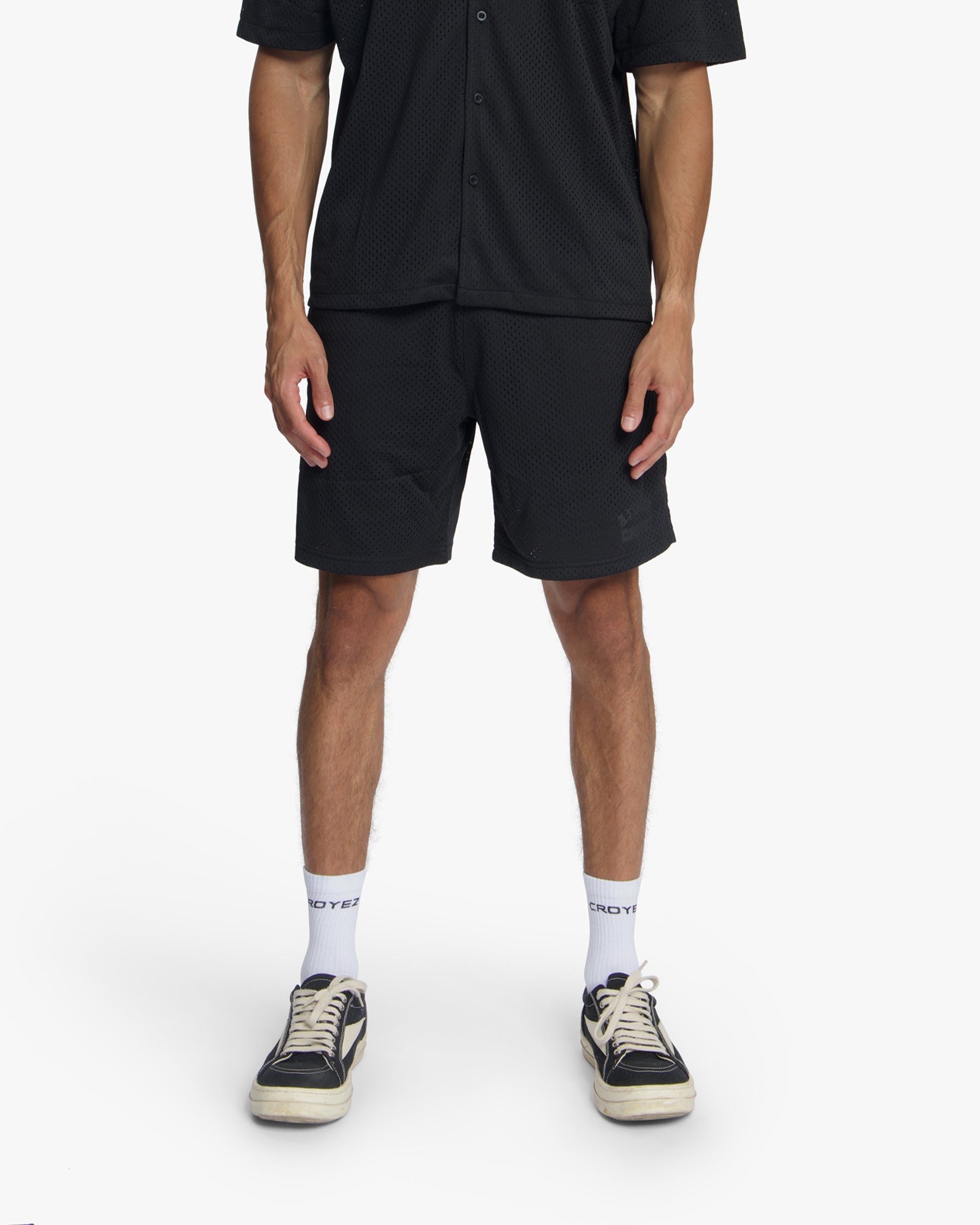 Croyez Mesh Atelier Shorts- Black