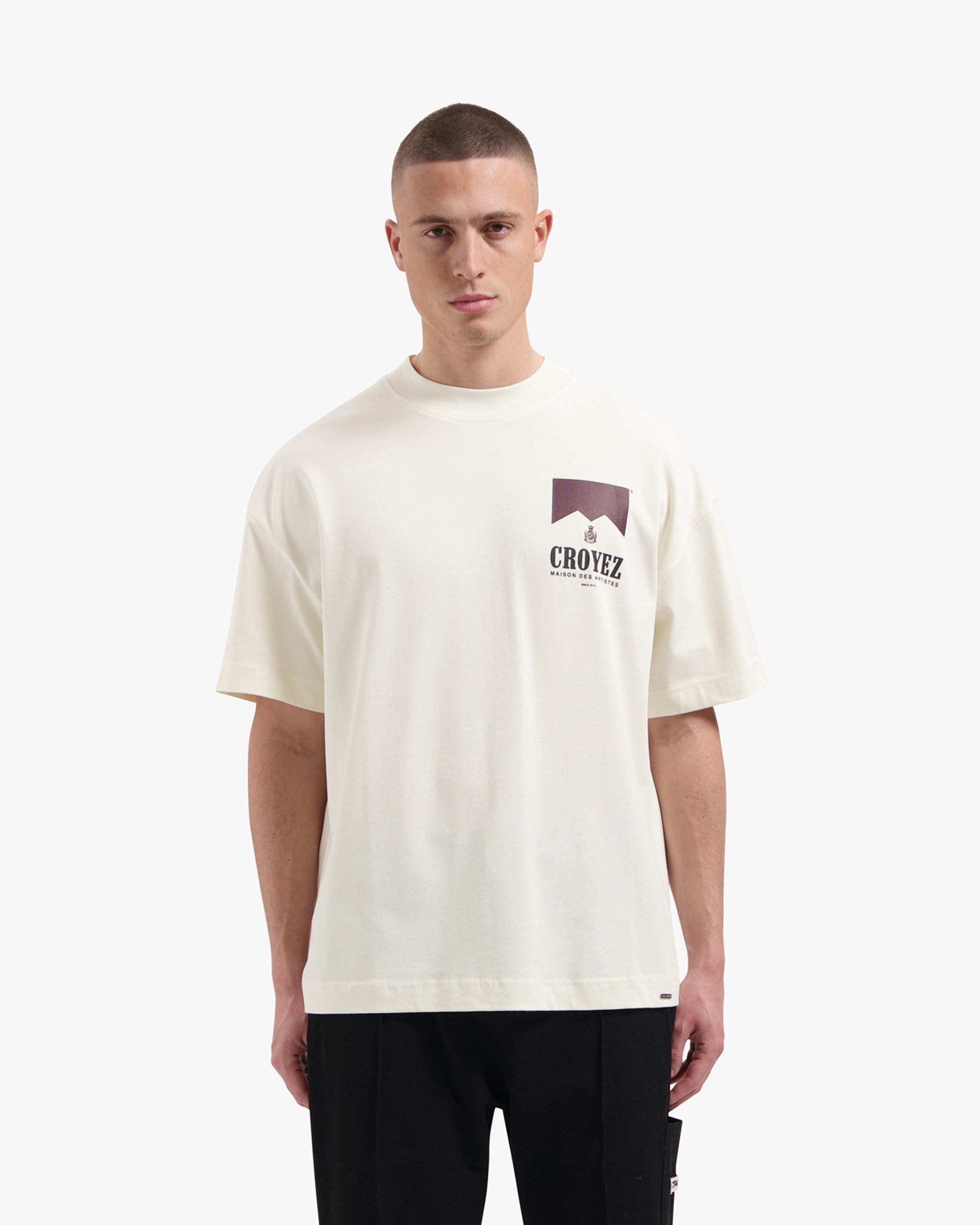 Croyez Maison Fumes T-shirt- Off-White