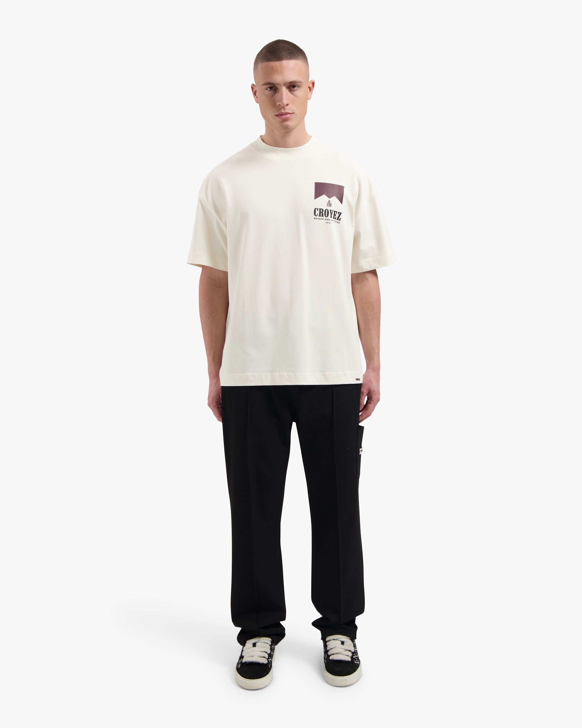 Croyez Maison Fumes T-shirt- Off-White