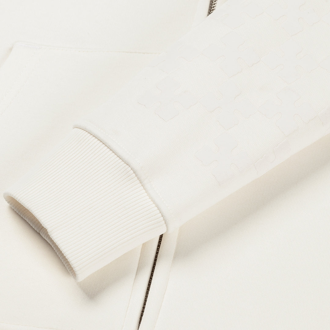 Croyez Cross Zip Hoodie - Off-White