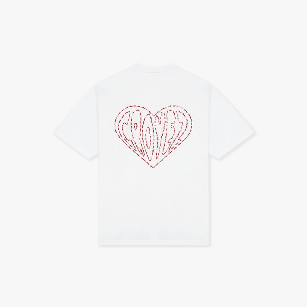 Croyez Stitched Heart T-shirt- White