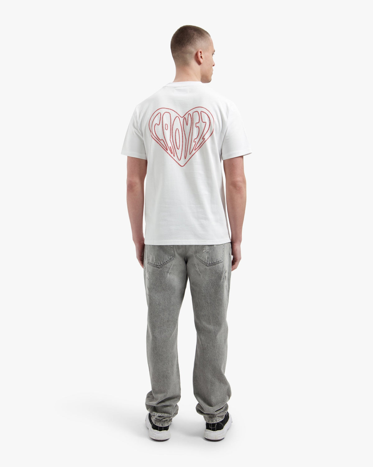 Croyez Stitched Heart T-Shirt- White