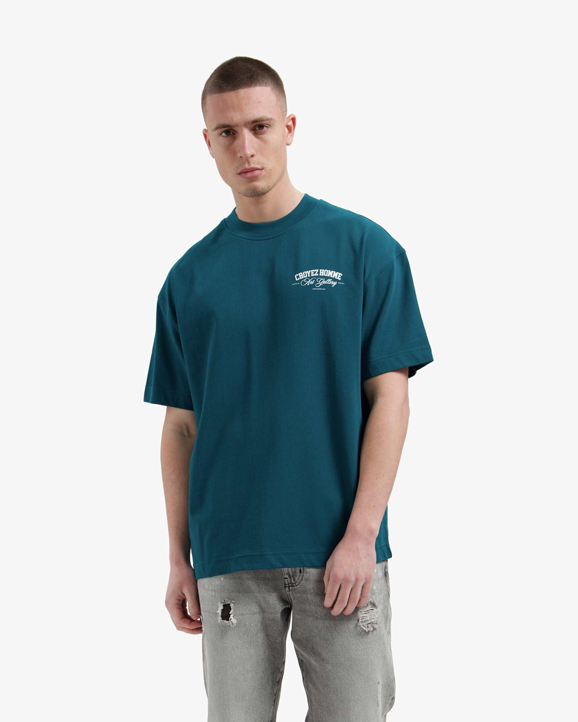Croyez Art Gallery T-Shirt- Dark Teal