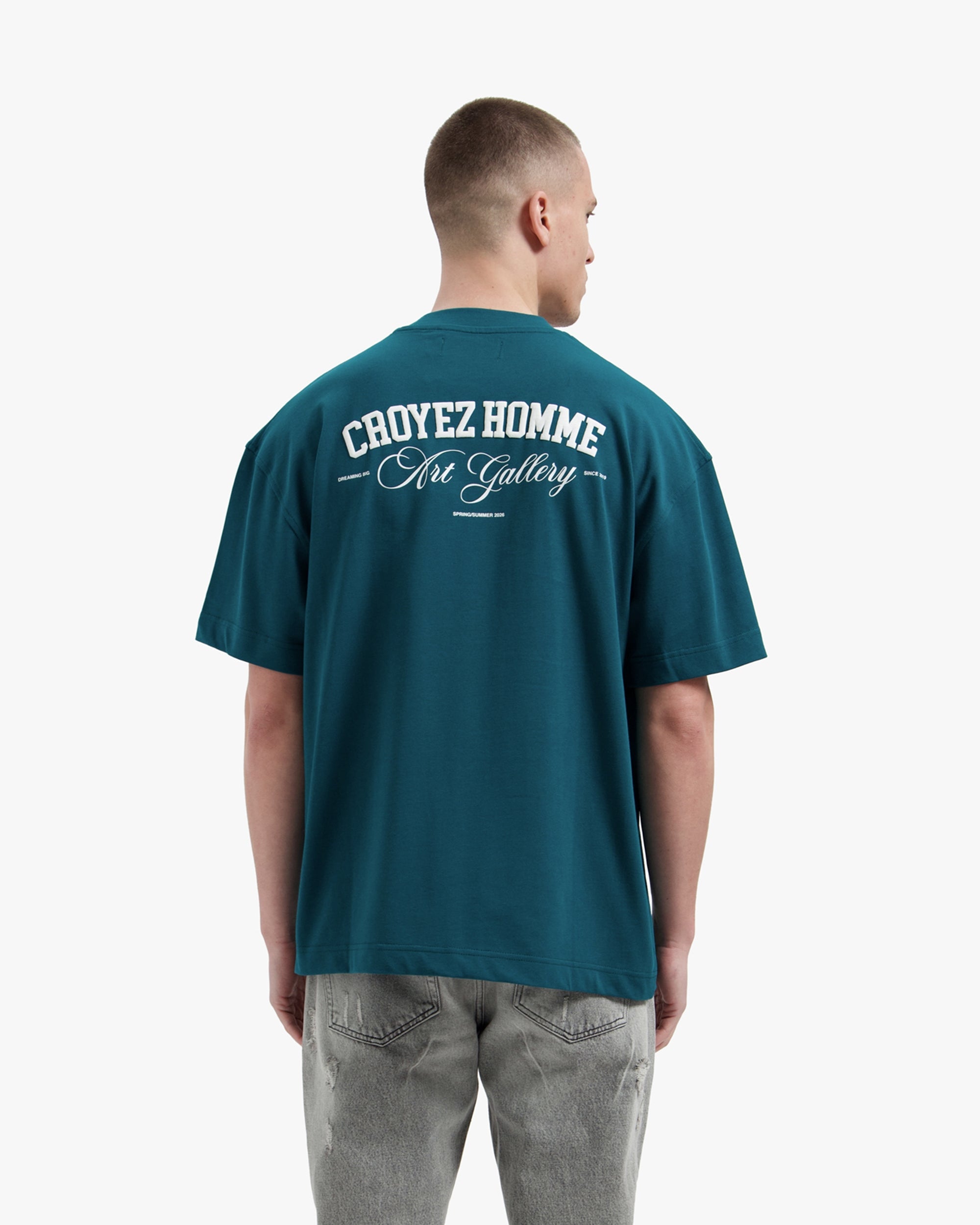 Croyez Art Gallery T-Shirt- Dark Teal