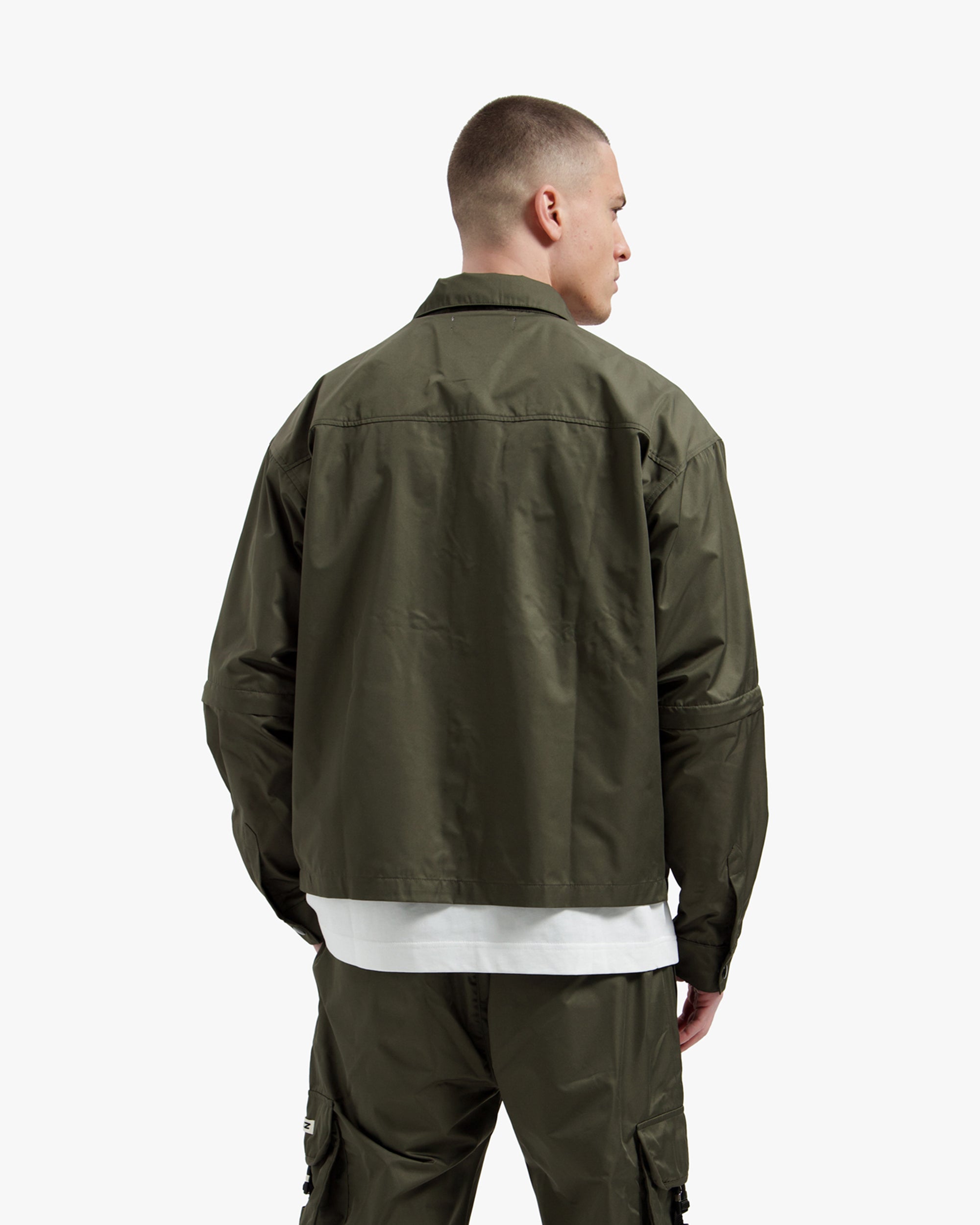 Croyez Etiquette Nylon Jacket- Dusty Olive