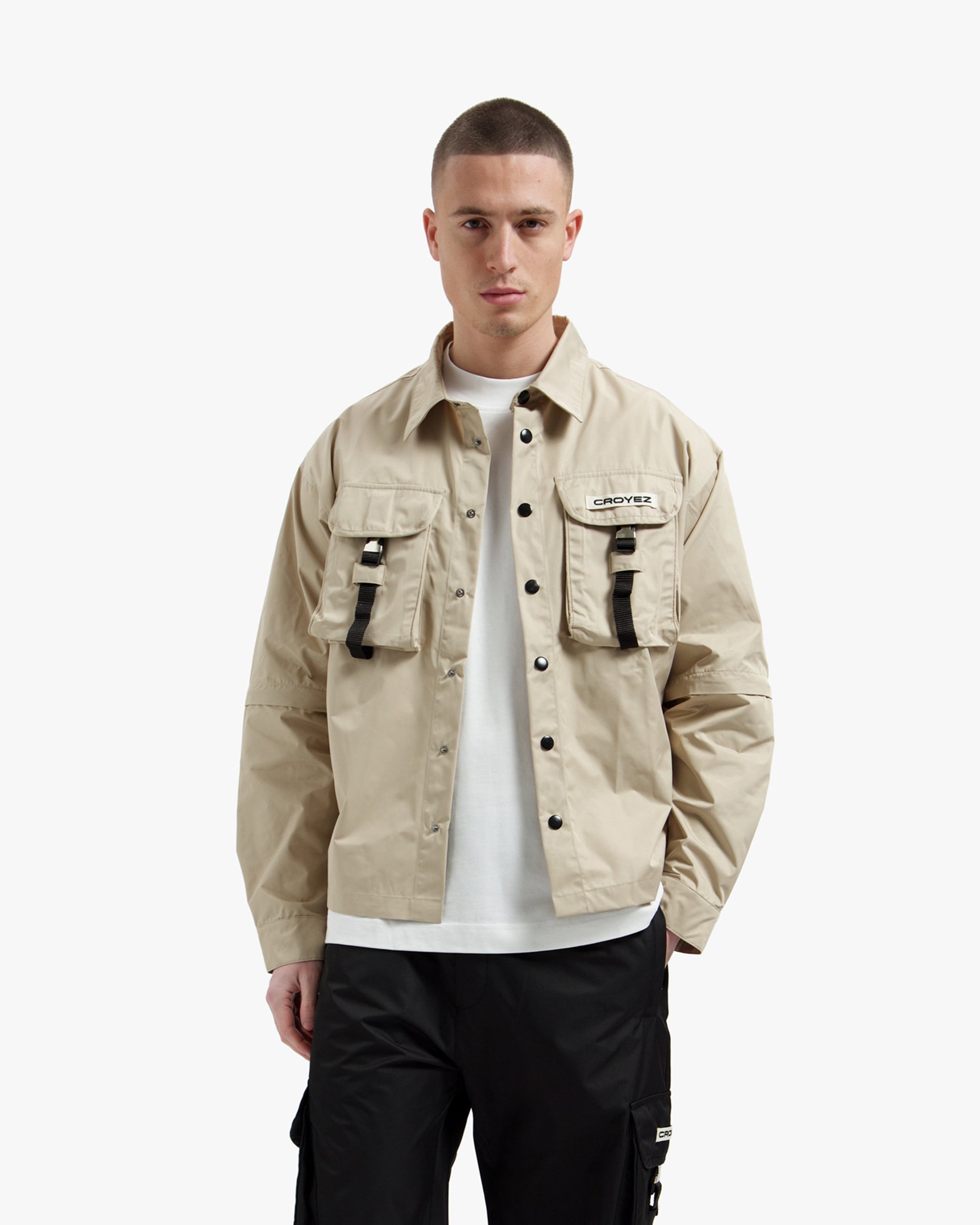 Croyez Nylon Puffer Jacket- Cream