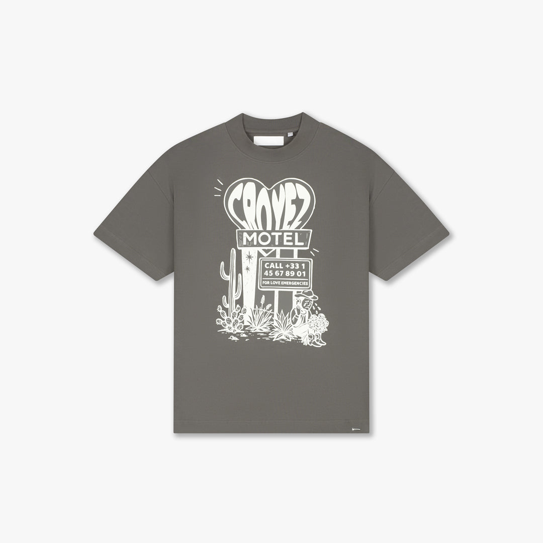 Croyez Motel T-Shirt- Washed Brown