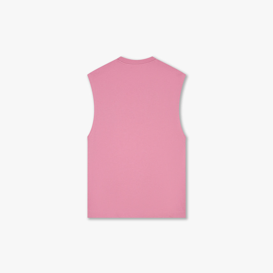 Croyez Cutout Heart Sleeveless T-Shirt- Mauve