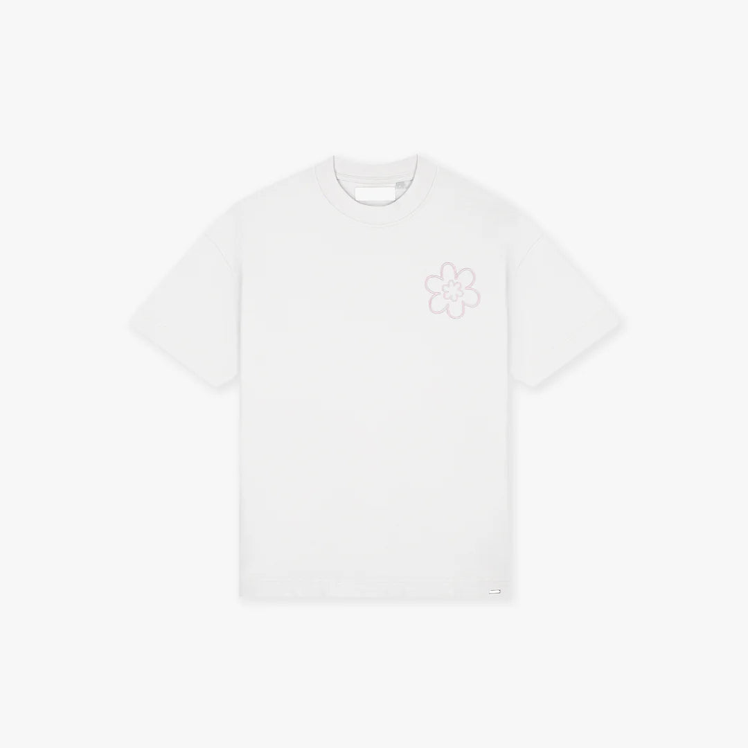 Croyez Contour De La Fleur T-Shirt- Light Grey