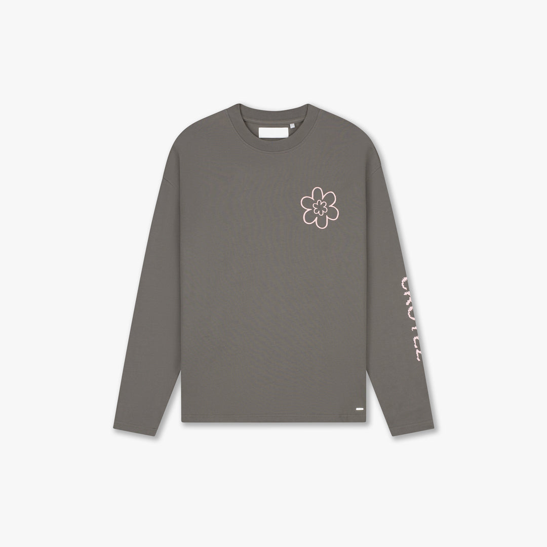 Croyez Contour De La Fleur T-Shirt- Washed Brown