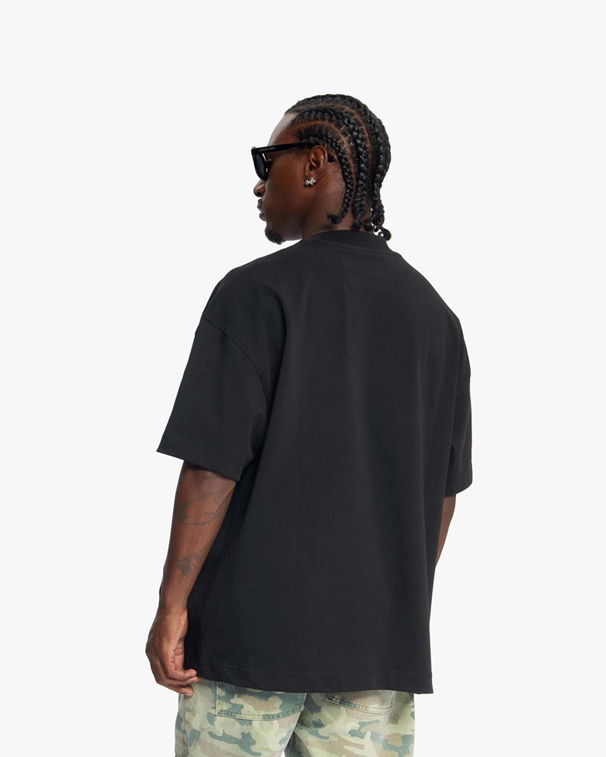 Croyez Applique T-Shirt- Black