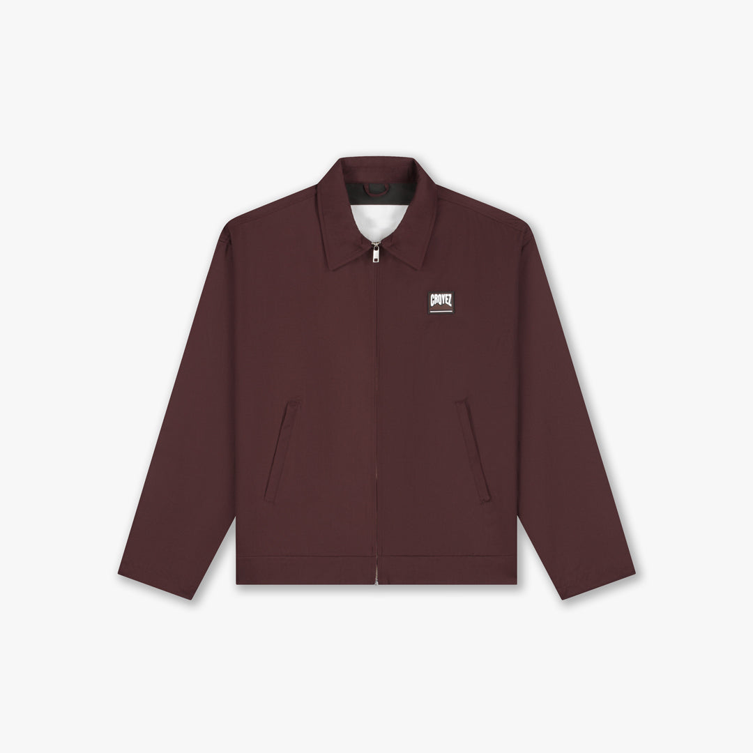 Croyez Patch Jacket- Raisin Red