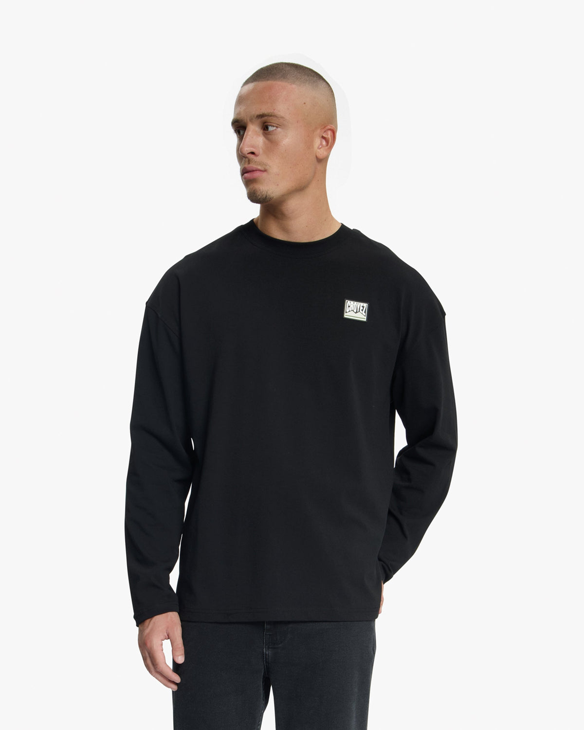 Croyez Patch Longsleeve T-Shirt- Black