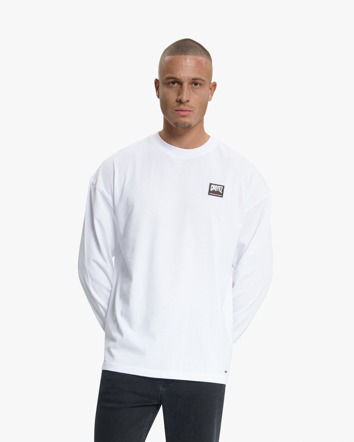 Croyez Patch Longsleeve T-Shirt- White