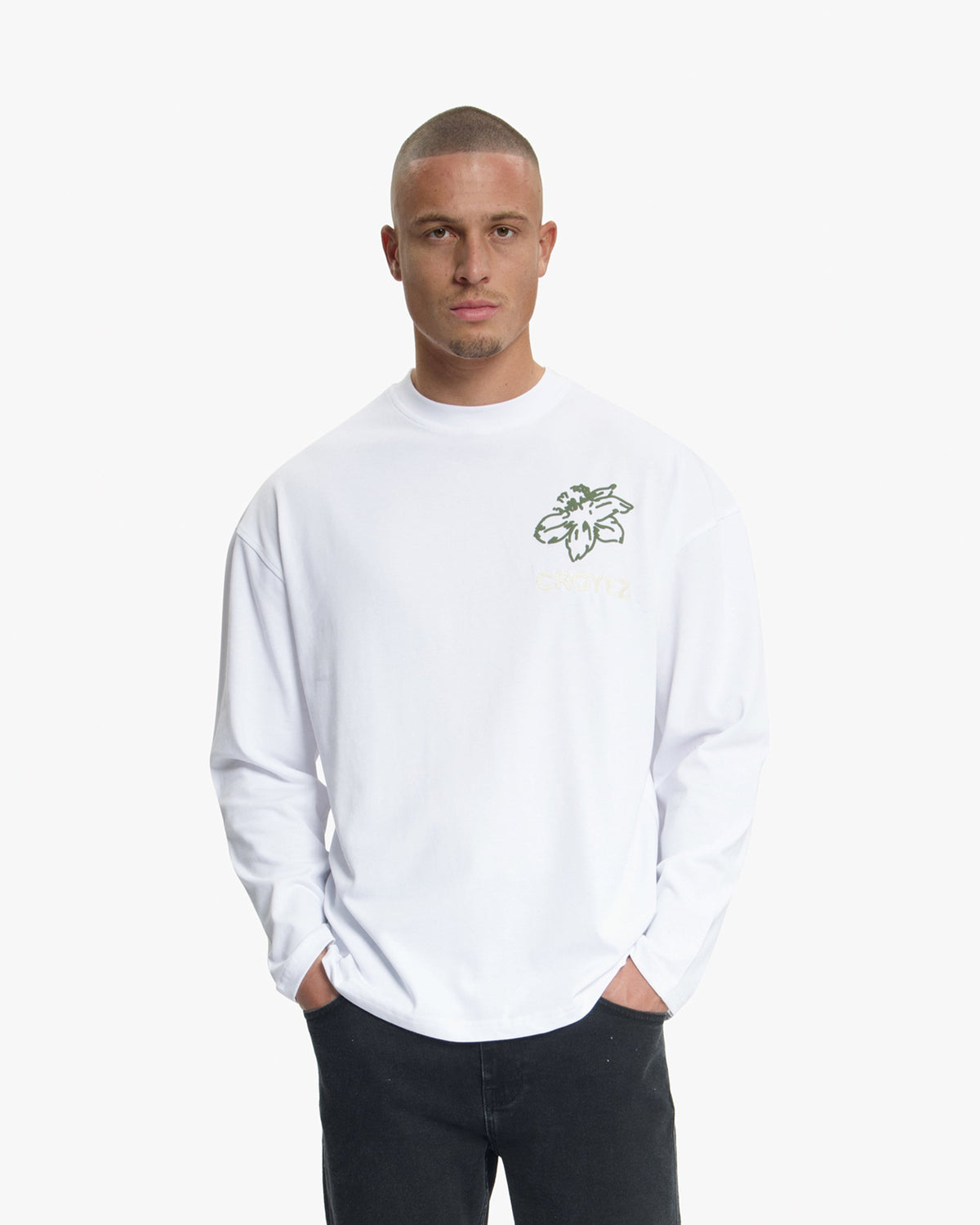 Croyez Gardener Longsleeve T-Shirt- White