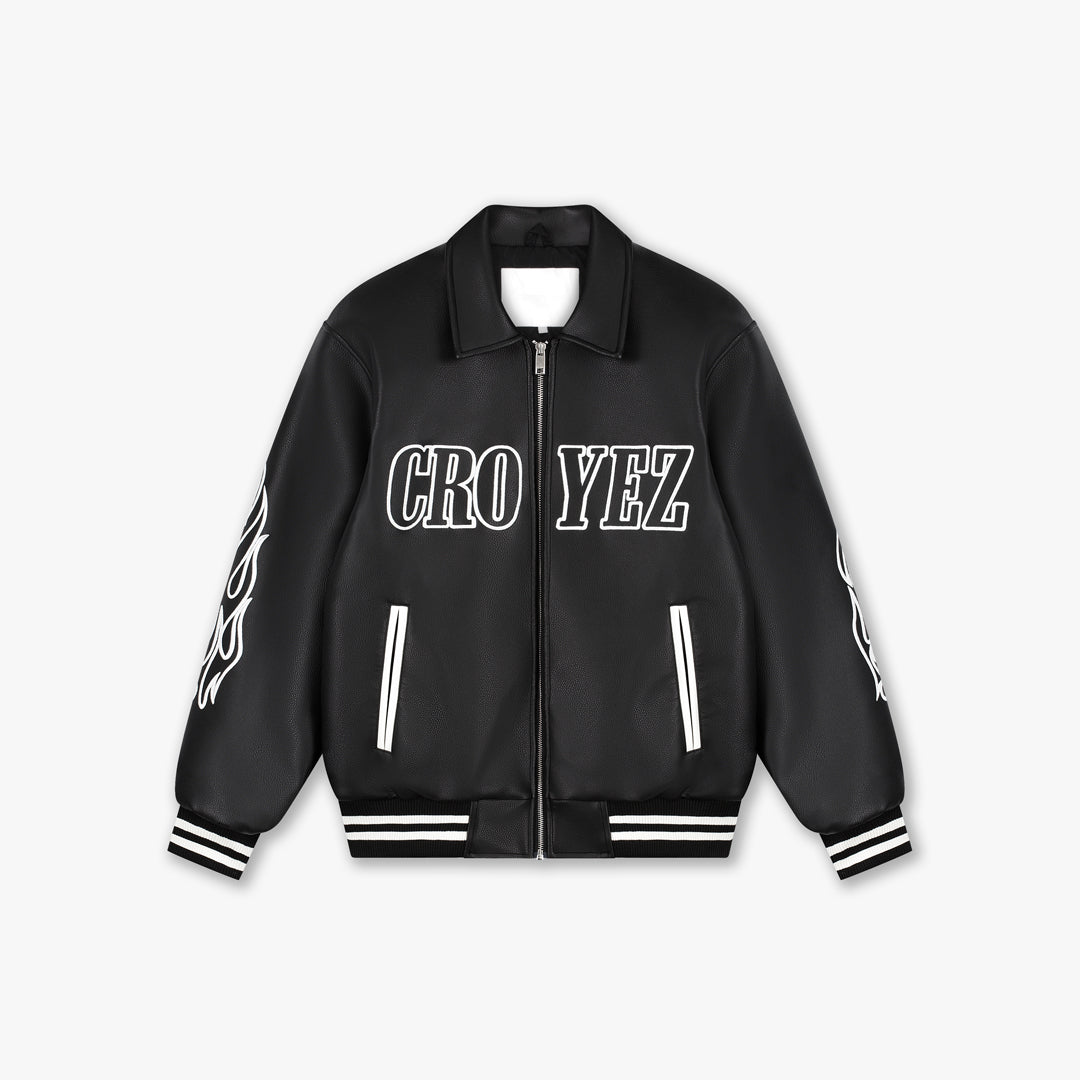 Croyez Studio Leather Jacket - Black