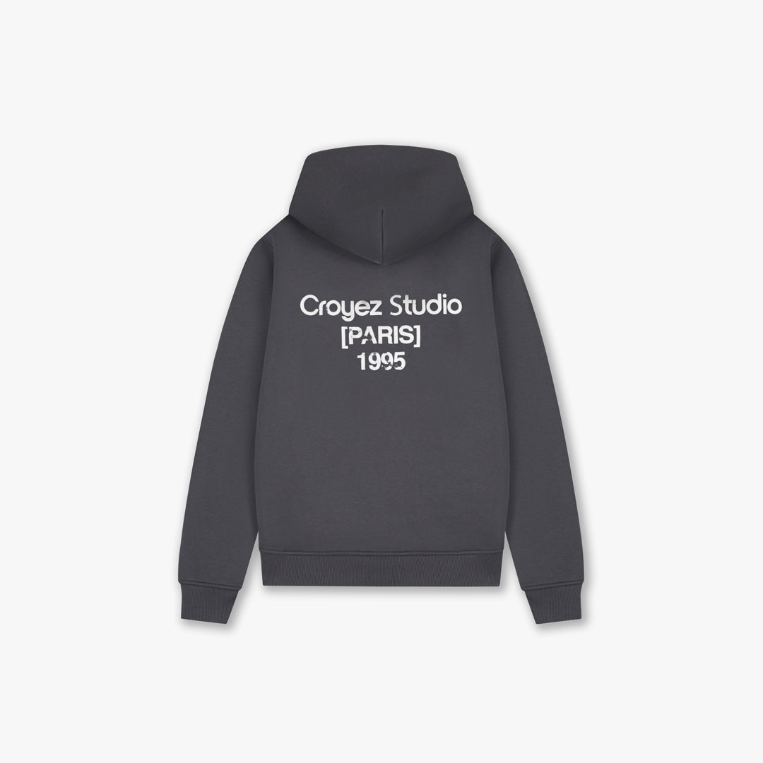 Croyez Studio Damaged Zip Hoodie- Antra