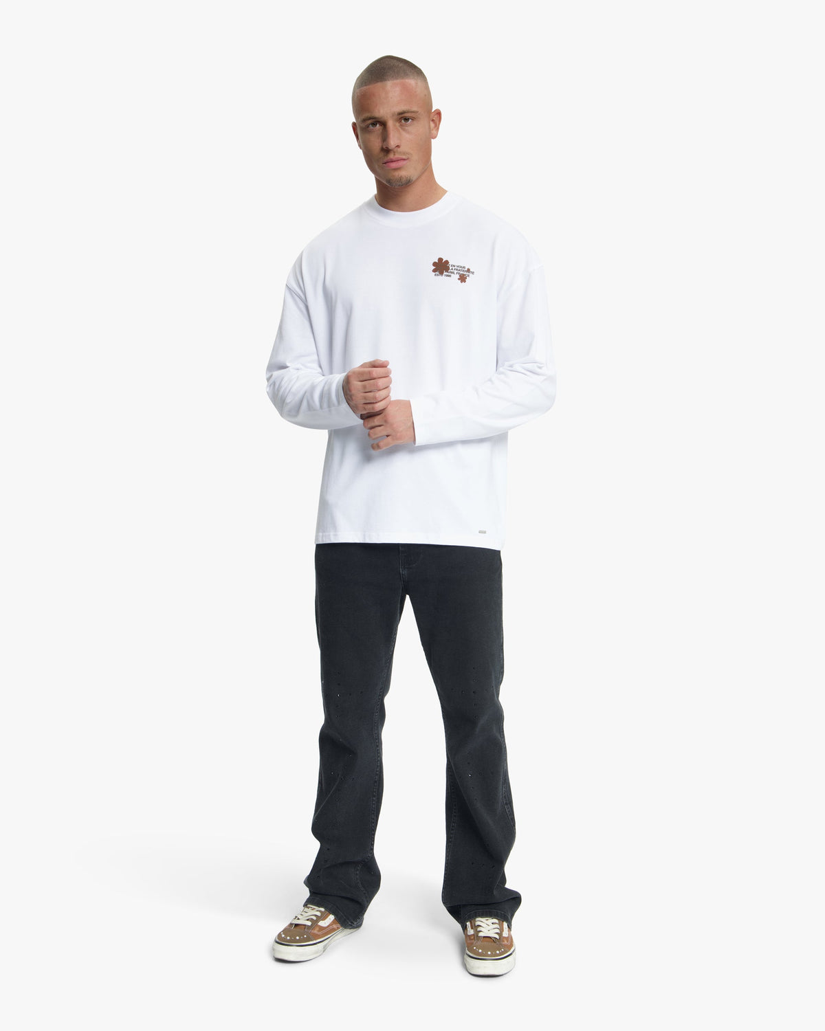 Croyez Silhouette 2.0 Longsleeve T-Shirt- White