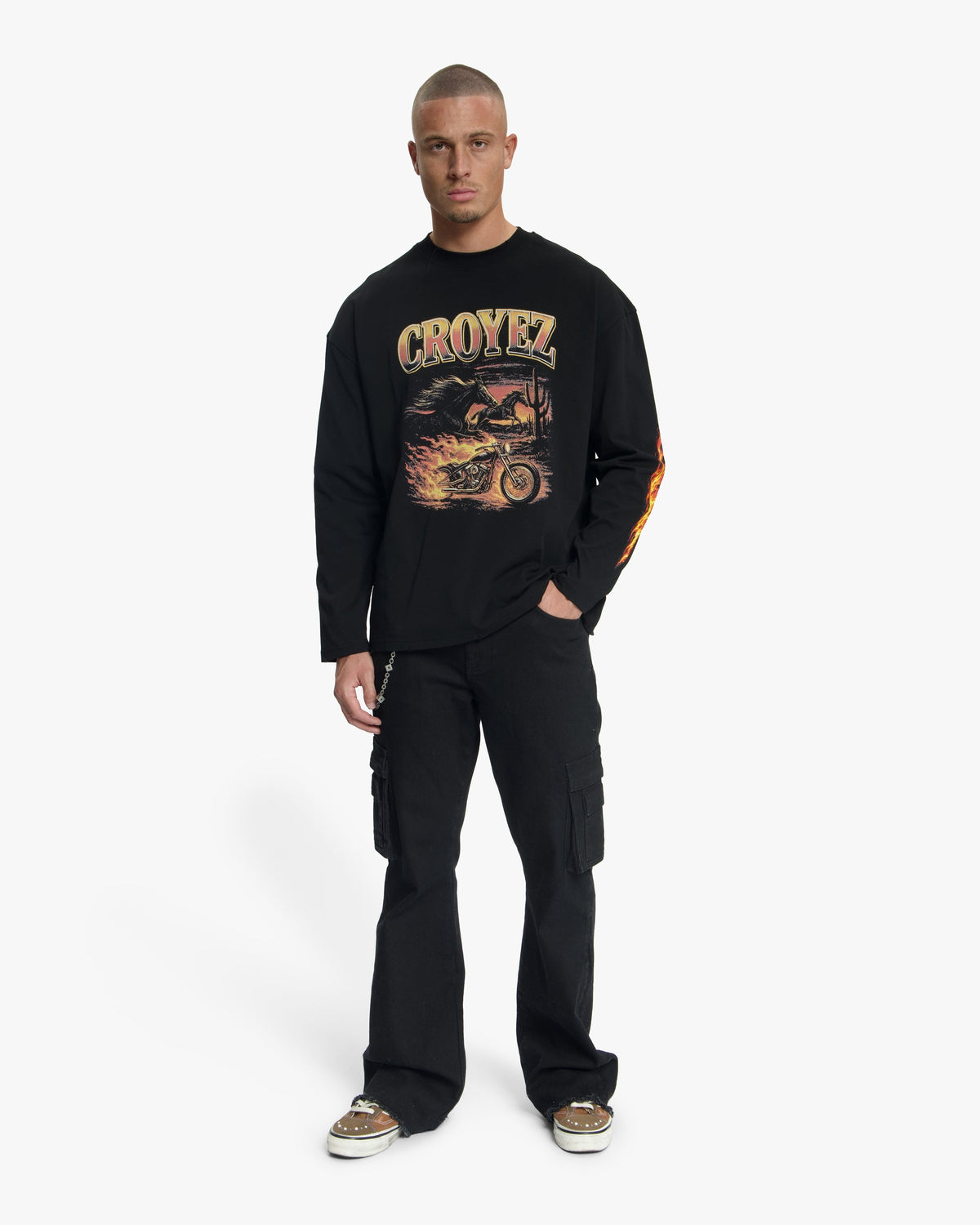 Croyez Firestorm Longsleeve T-Shirt- Black