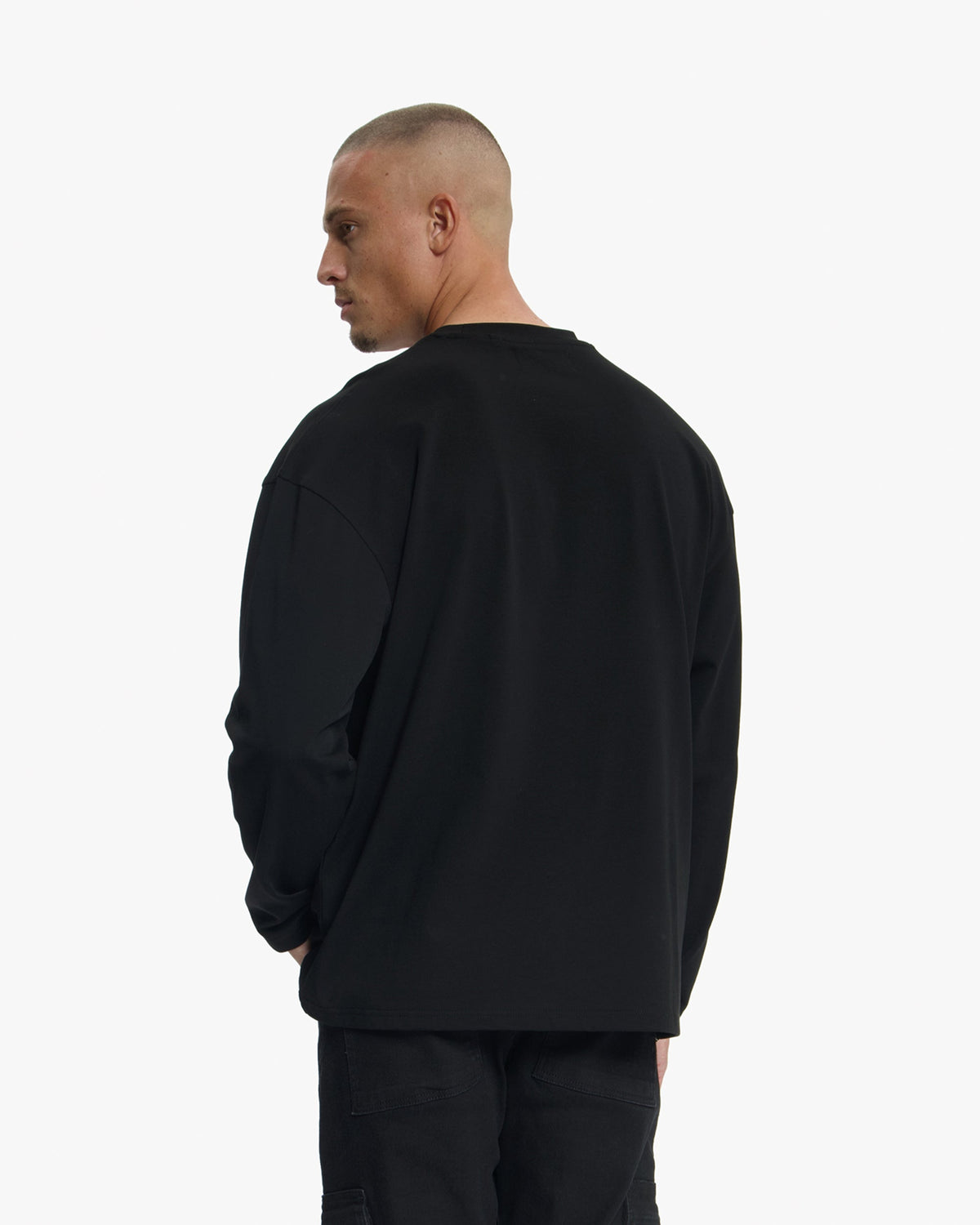 Croyez Midnight Eagle Longsleeve T-Shirt- Black