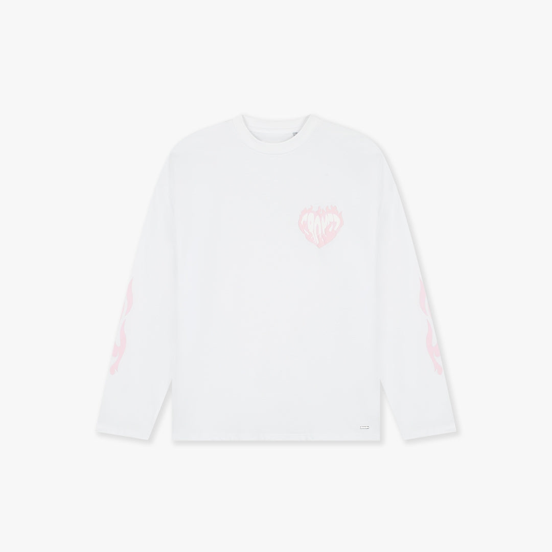 Croyez Heart On Fire Longsleeve- Off-White