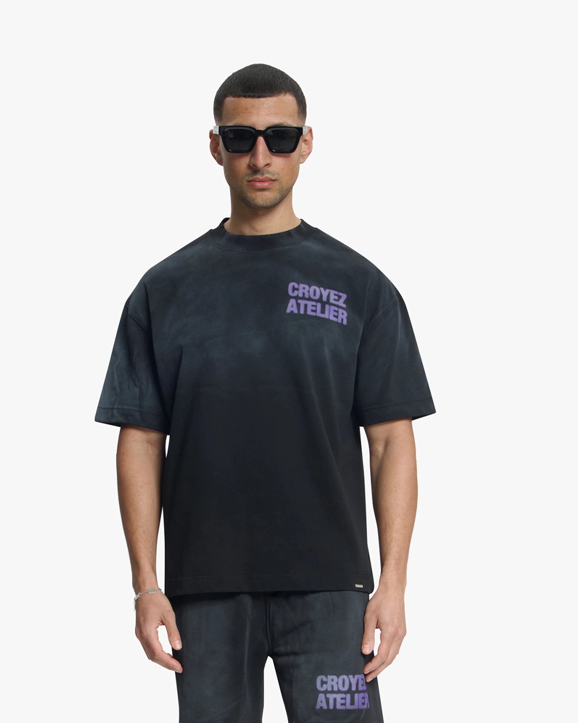 Croyez Sprayed Atelier T-Shirt- Black