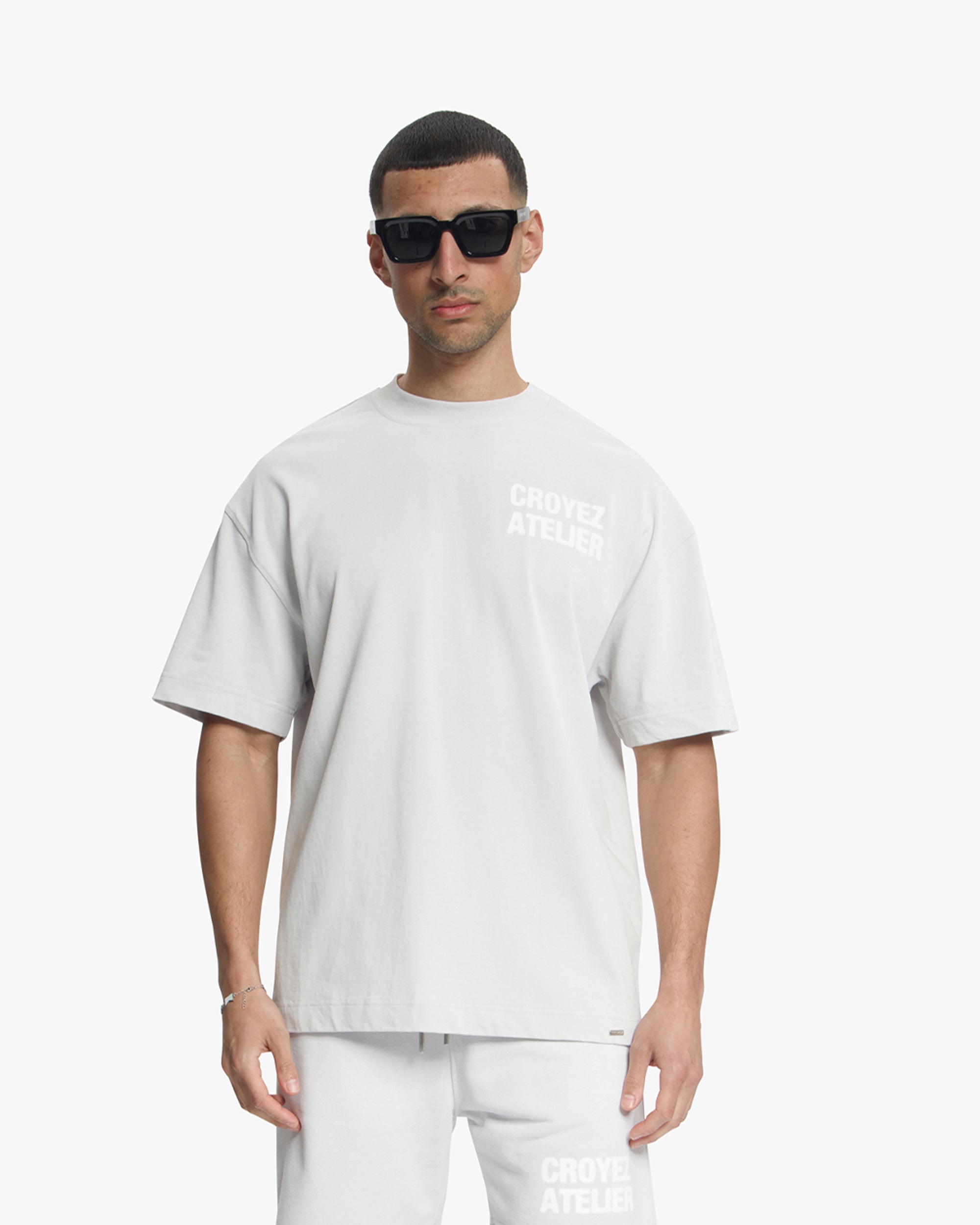 Croyez Sprayed Atelier T-Shirt- Light Grey