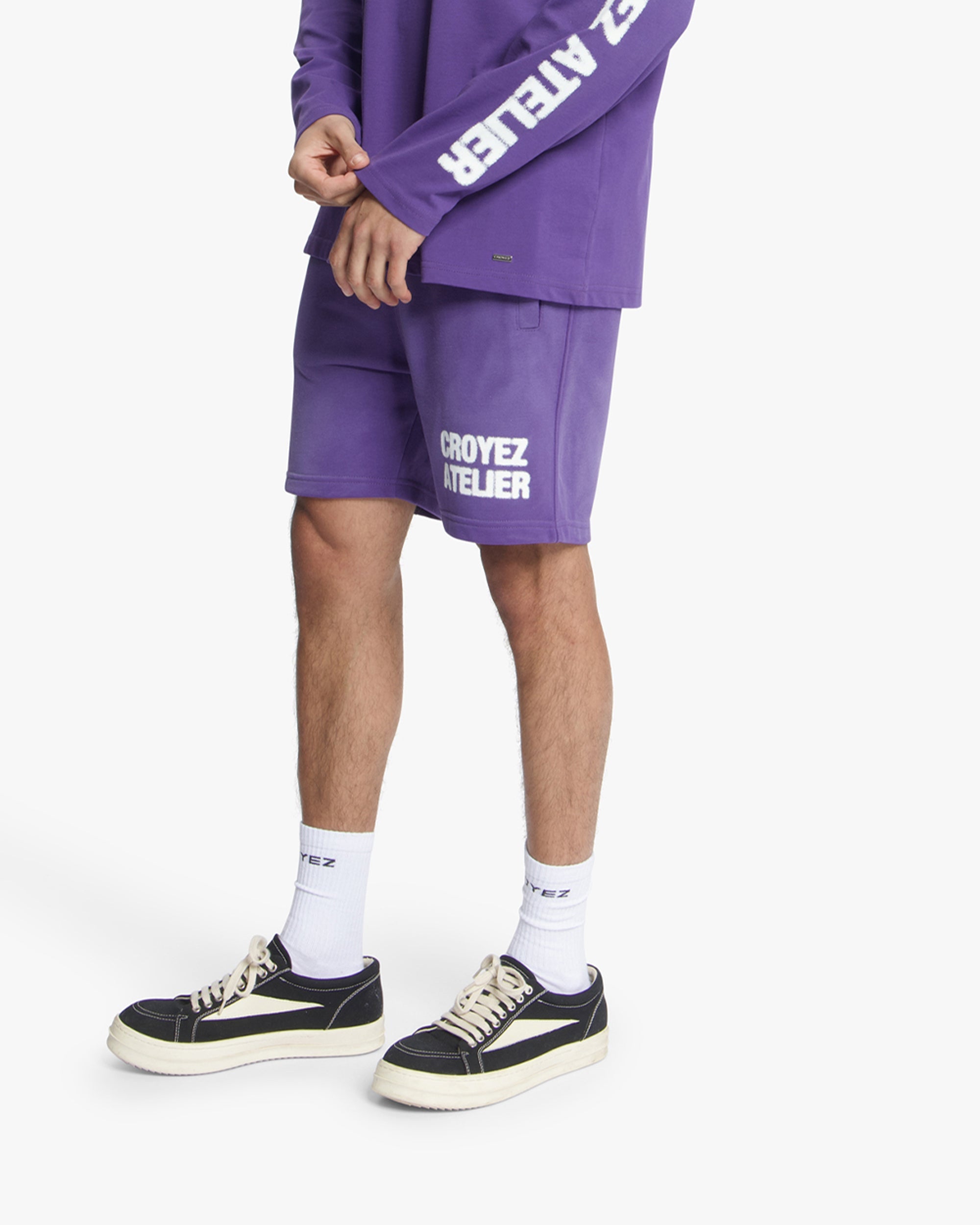 Croyez Sprayed Atelier Shorts- Black