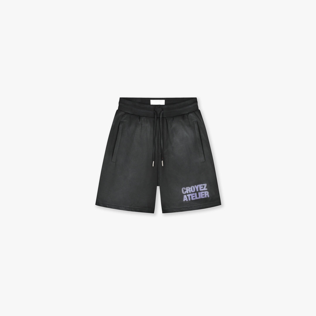 Croyez Sprayed Atelier Shorts- Black