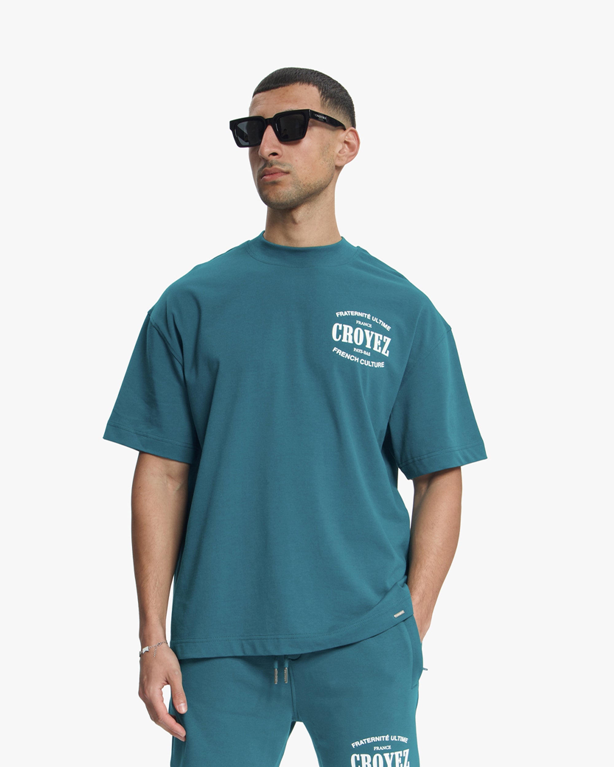 Croyez Stamp T-Shirt- Dark Teal