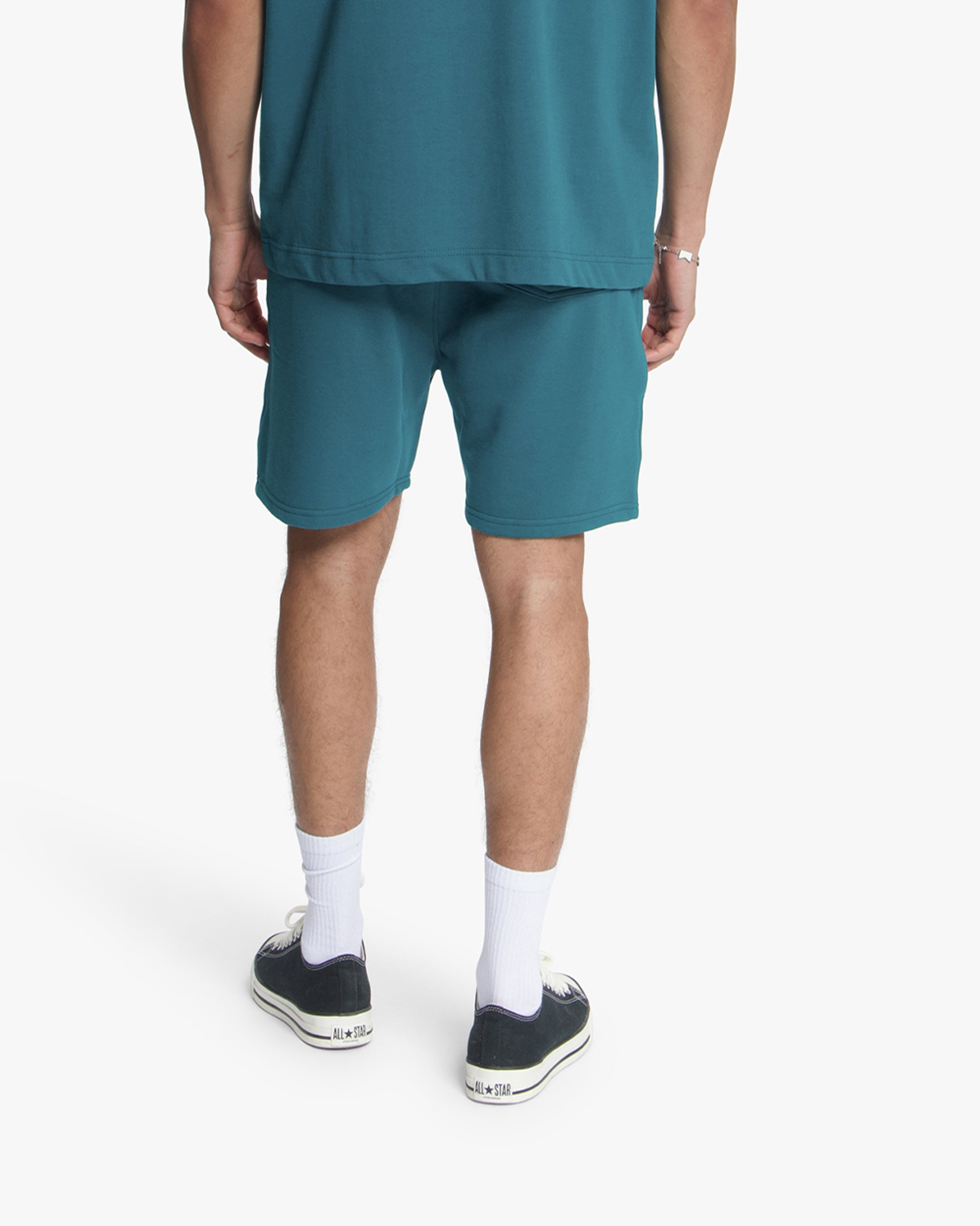Croyez Stamp Shorts- Dark Teal