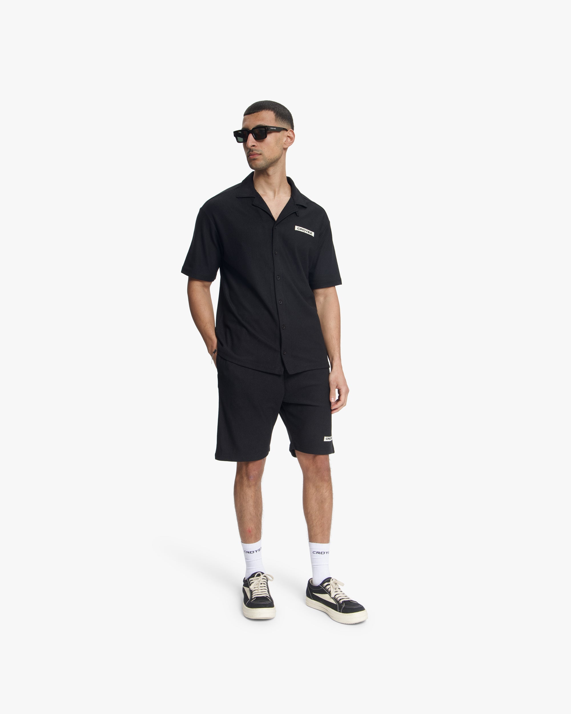 Croyez Plisse Shirt- Black