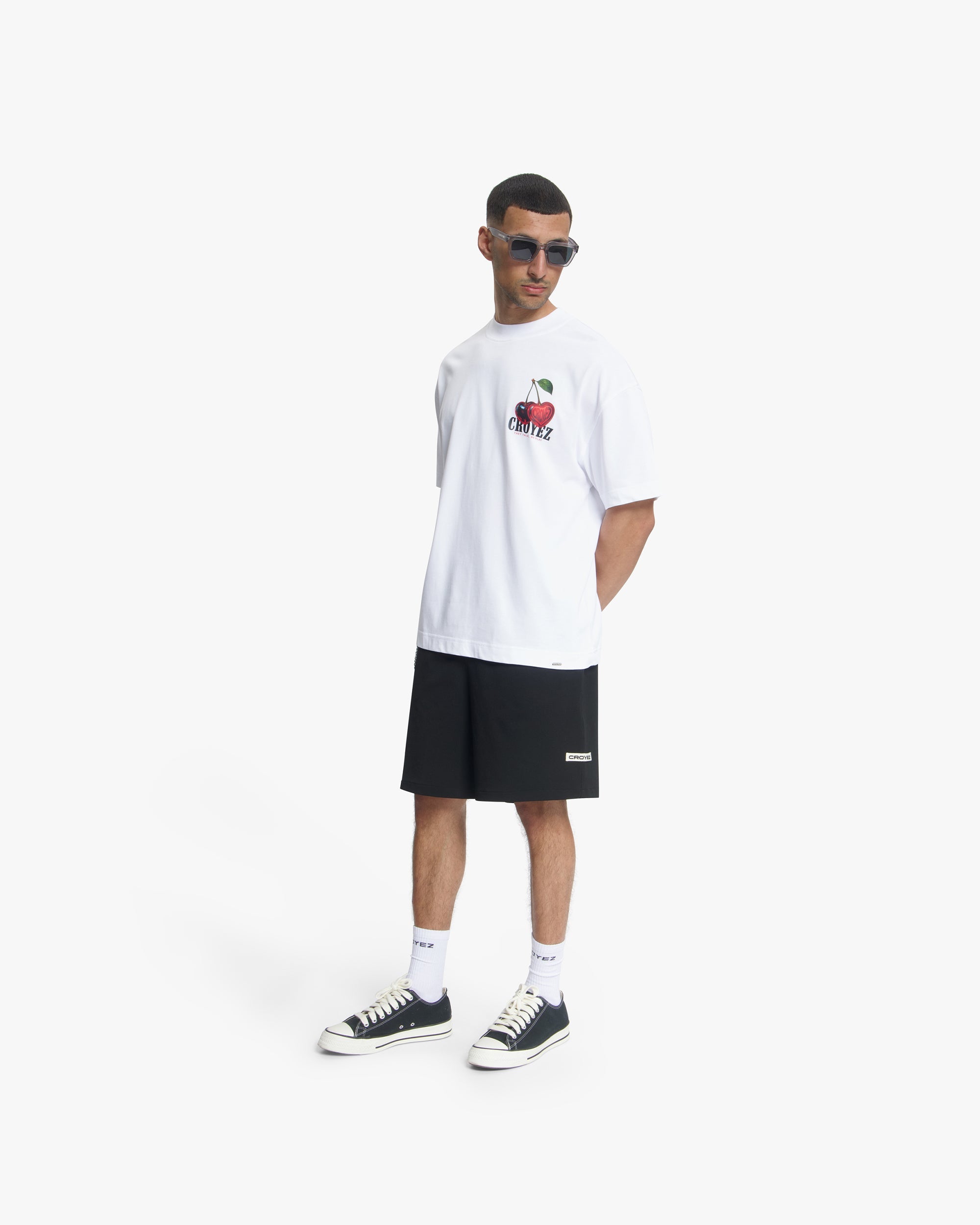 Croyez Etiquette Straight Chino Shorts- Black
