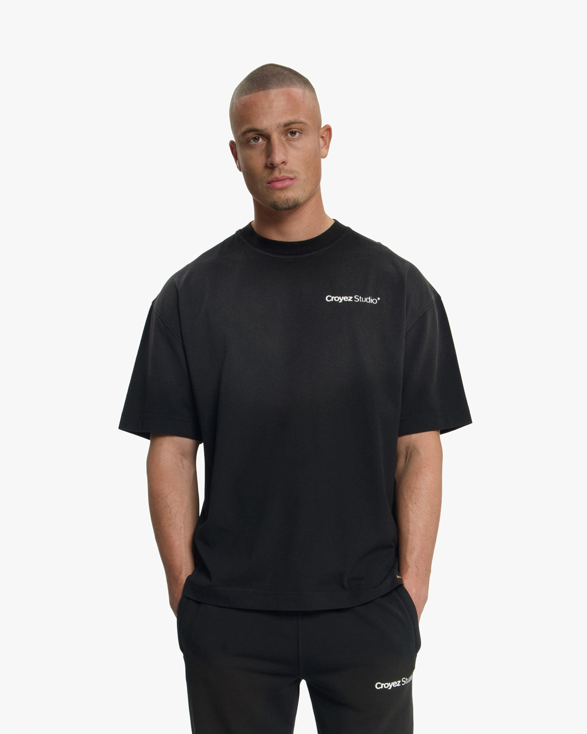 Croyez Studio Faded T-Shirt- Black
