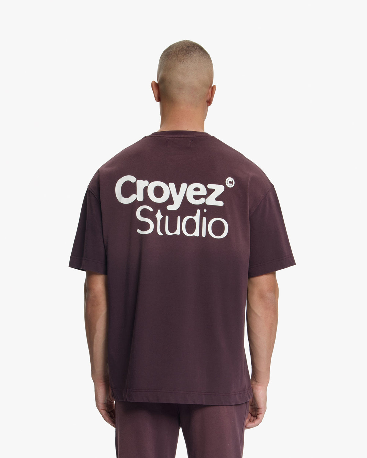 Croyez Studio Faded T-Shirt- Raisin Red