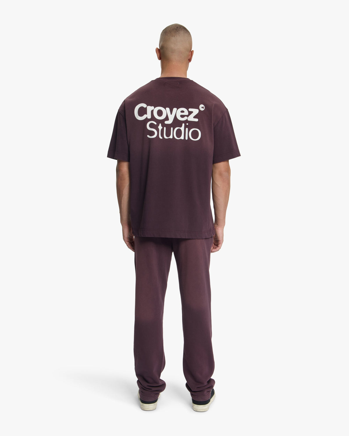 Croyez Studio Faded T-Shirt- Raisin Red