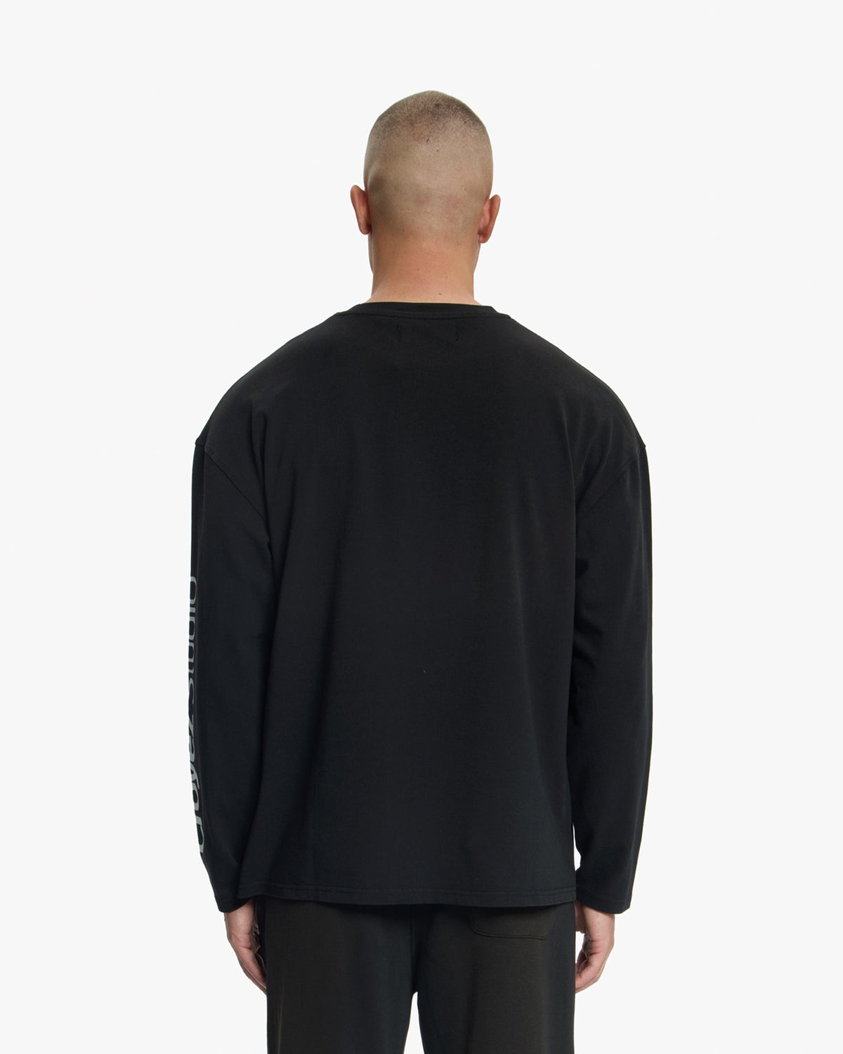 Croyez Studio Faded Longsleeve T-Shirt- Black