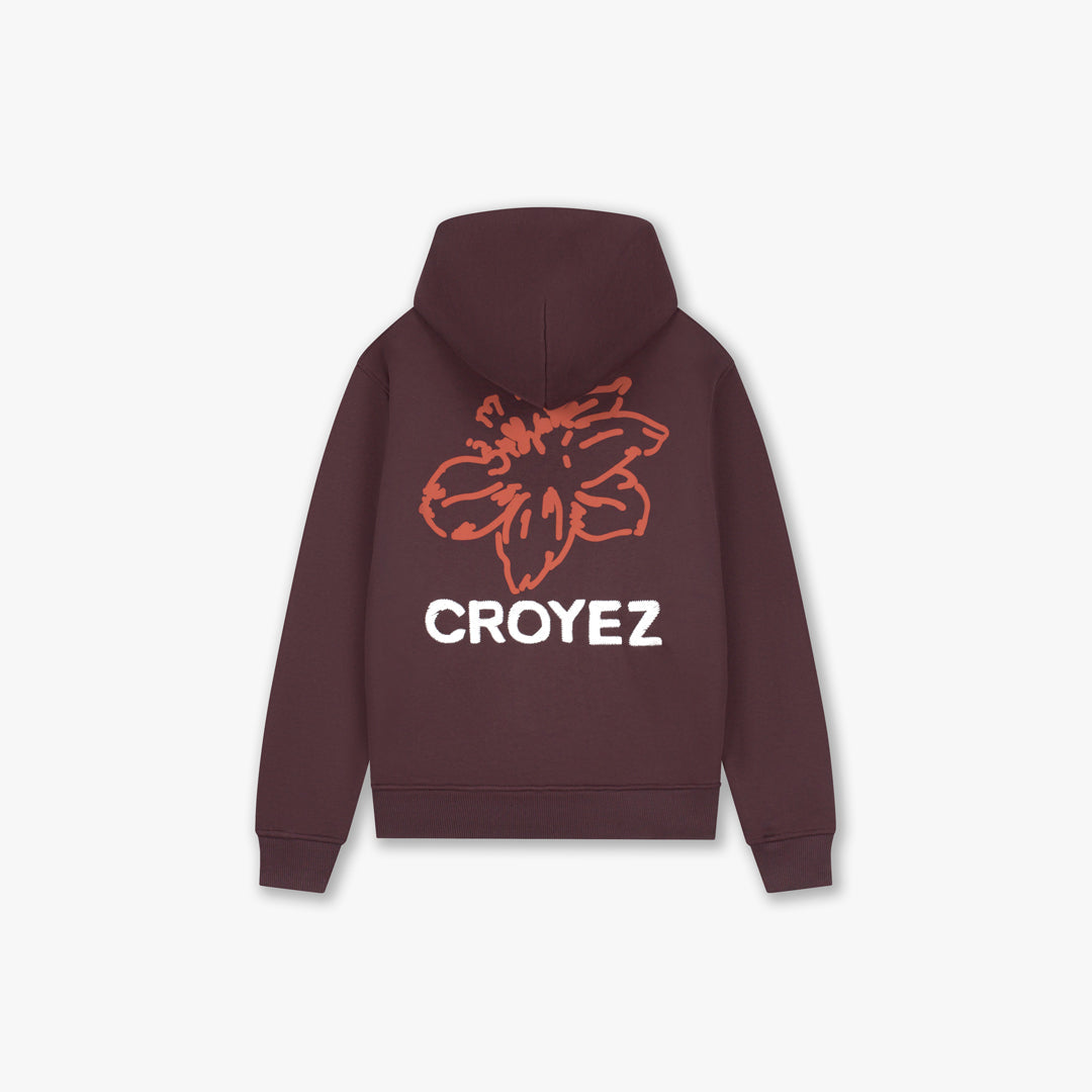 Croyez Gardener Zip Hoodie- Raisin Red