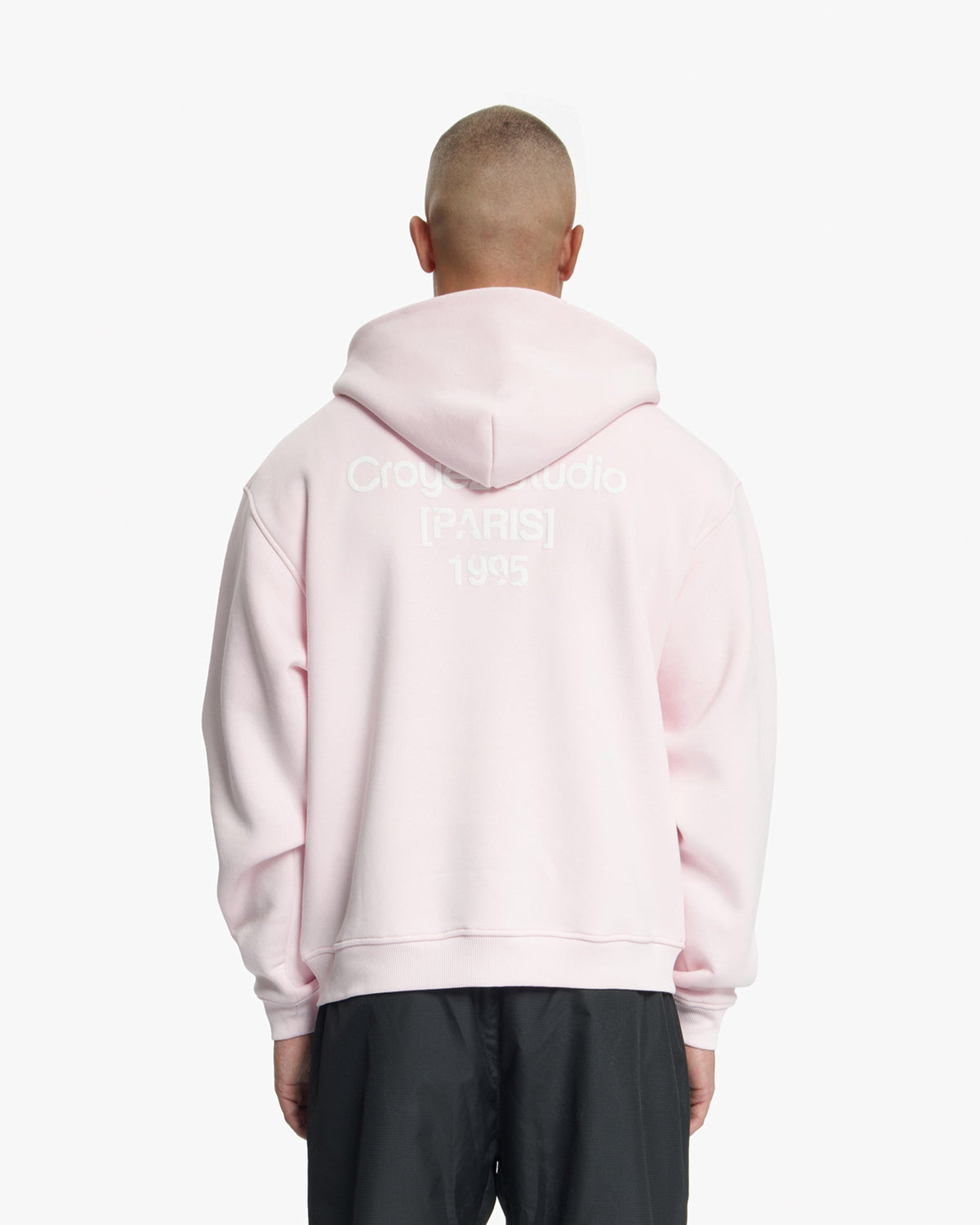 Croyez Studio Damaged Zip Hoodie- Pink