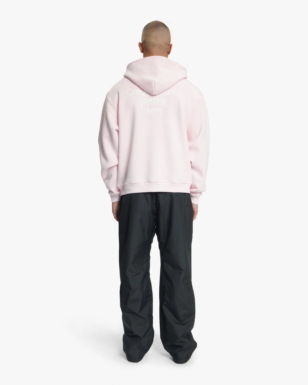 Croyez Studio Damaged Zip Hoodie- Pink