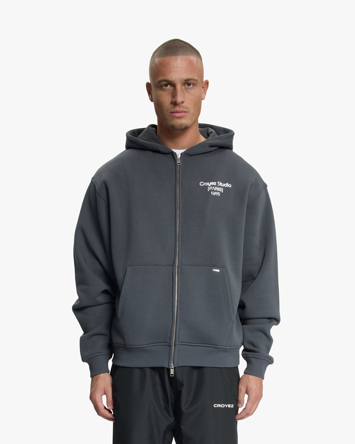 Croyez Studio Damaged Zip Hoodie- Antra