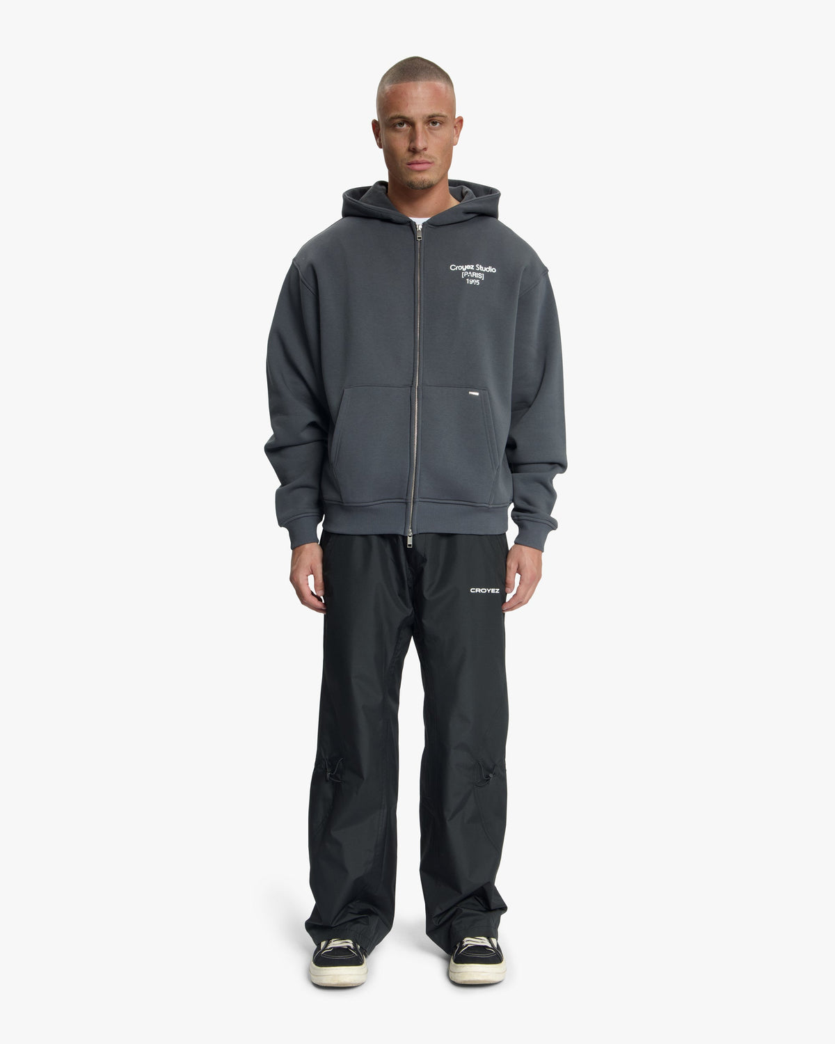 Croyez Studio Damaged Zip Hoodie- Antra