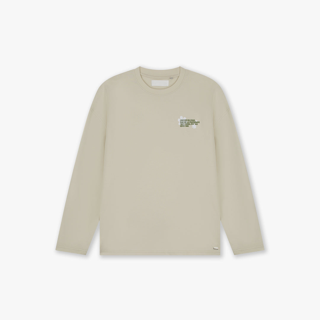 Croyez Silhouette 2.0 Longsleeve T-Shirt- Light Beige